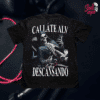 Playera Oversize para GYM "Cállate ALV, Estoy Descansando" || Calacas Chidas